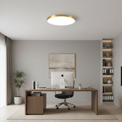 Lampa sufitowa LED SOLIS 37cm 33W Zimne Światło Złota