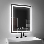 Prostokątne lustro LED 45x60cm Verite MotionGlow Marcello Defog System Zegar i termometr Ściemnialny 