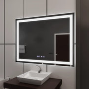 Prostokątne lustro LED 100x75cm Verite MotionGlow Marcello Defog System Zegar i termometr Ściemnialny 