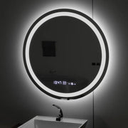Okrągłe lusterko LED, 80 cm, Celeste Motionglow Marcello, system rozmrażania, zegar i termometr,