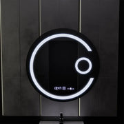 Okrągłe lustro LED 60 cm Visio MotionGlow Marcello Defog System Zegar i termometr Ściemnialna lupa kosmetyczna 