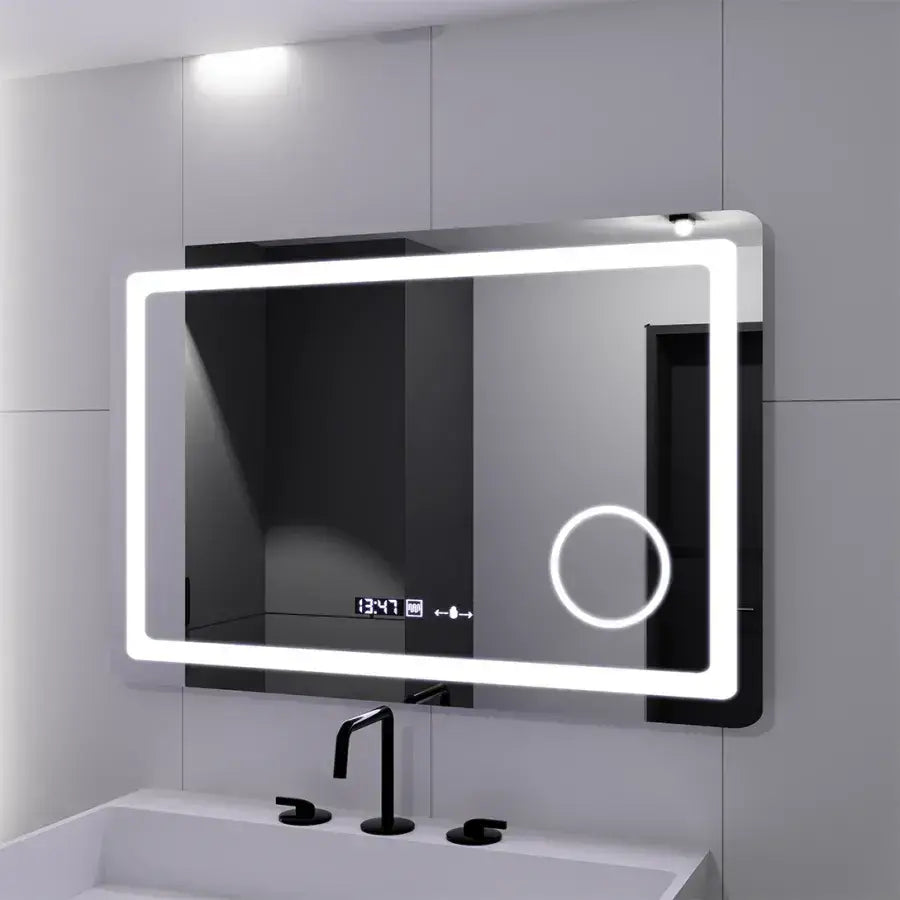 LUDA LED prostokątna 90x60cm Souverain Motionglow Marcello Dismanty Clock System rozprzestrzeniania zegara