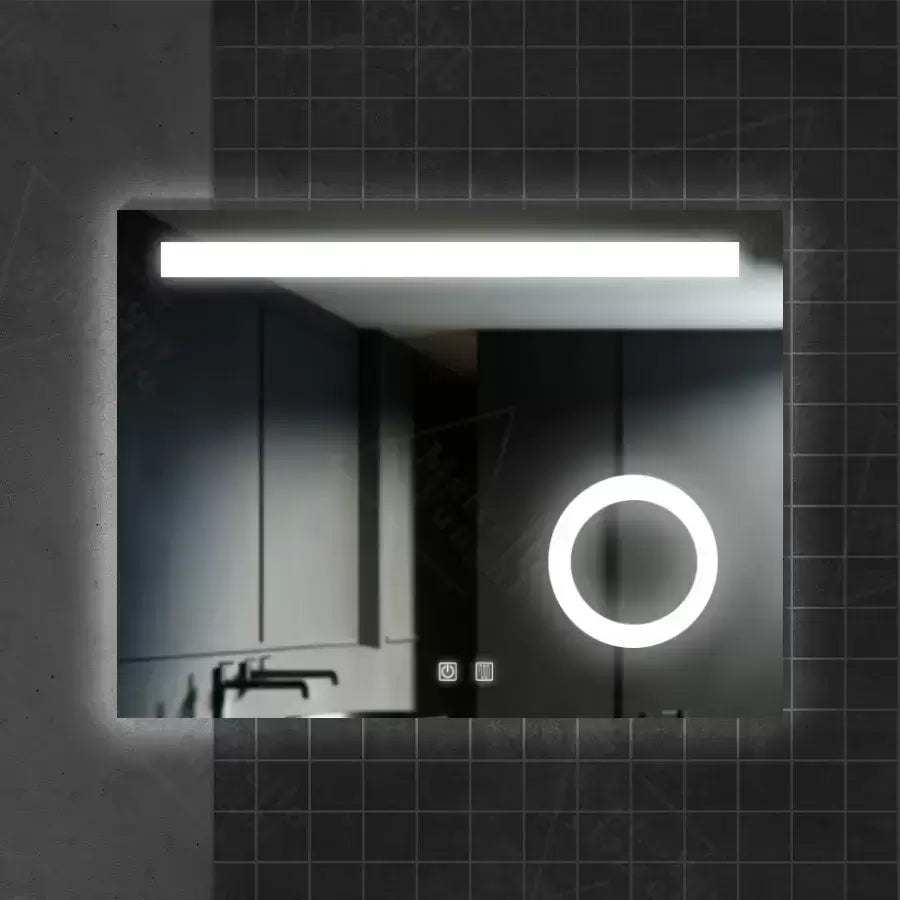 Lustro prostokątne LED 80x60cm Touch Piano Defog System