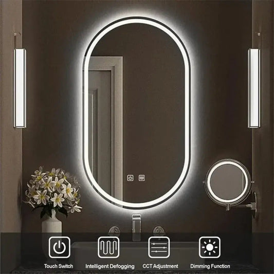 Lustro LED Touch Rainer z funkcją odparowywania 60x80 cm, kolekcja KORMAN