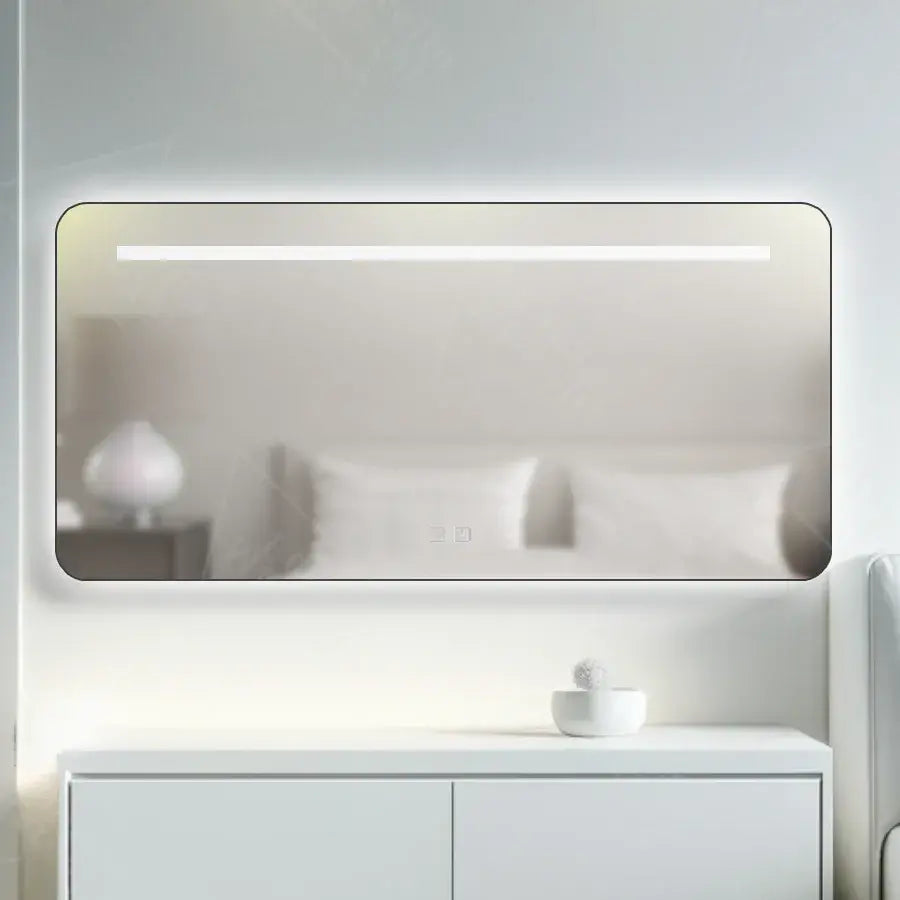 Lustro LED Estassia Touch, System Defog, 110x65 cm, kolekcja Marcello Funghi
