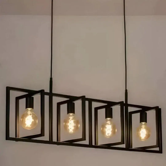 Lampa wisząca Archer 4x E27 Czarny połysk Przemysłowy domyślny tytuł Alessandro Design