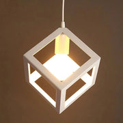 Żyrandol w kształcie sześcianu, STRUCTURE Cluster, 3xE27, biały, metal