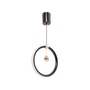 Wisząca lampa Hal LED, 24 W, 2,4 GHz, ściemnialna, metalowa, czarno-złota 