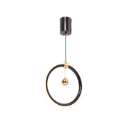Wisząca lampa Hal LED, 24 W, 2,4 GHz, ściemnialna, metalowa, czarno-złota 