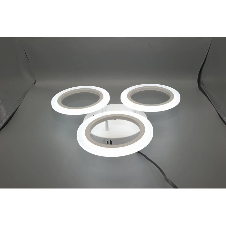 Żyrandol LED CRINA, 24W, 3 okręgi, światło neutralne, biały