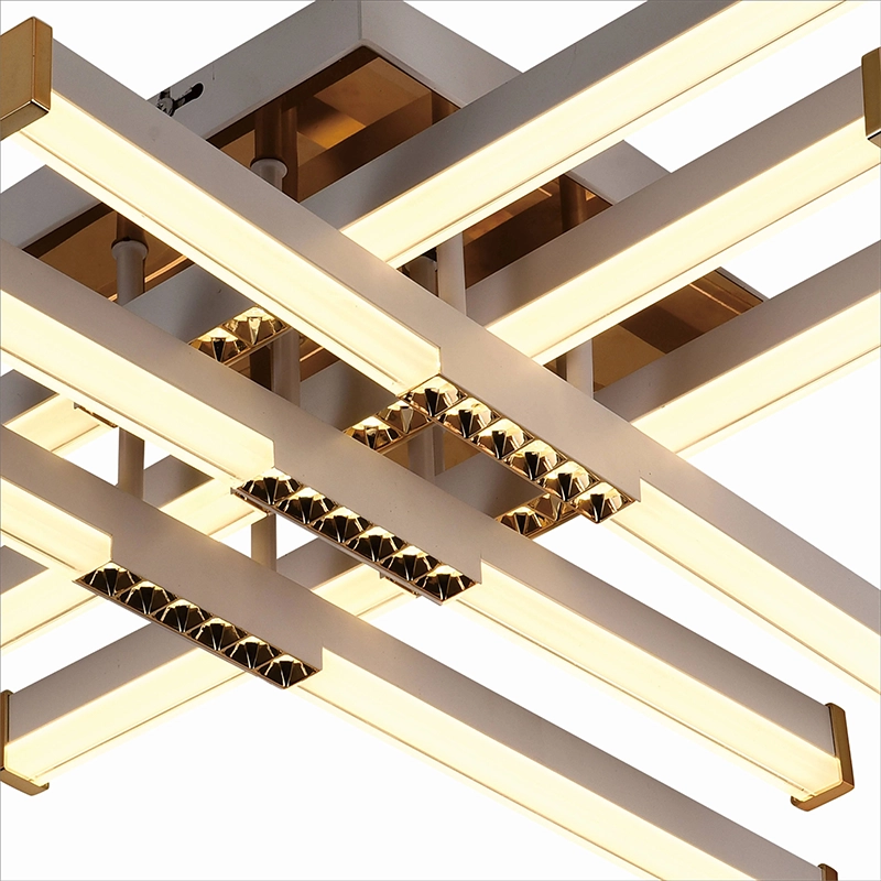 Żyrandol LED z pilotem LT178/6WH, 84W, 6 elementów, światło zimne/ciepłe/neutralne, możliwość przyciemniania, biały