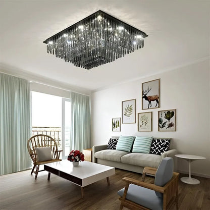 Żyrandol kryształowy LED 57W, Xanthi, srebrny