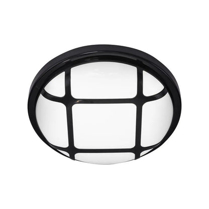 Okrągła lampa sufitowa LED 80W odporna na wilgoć, czarno-biała
