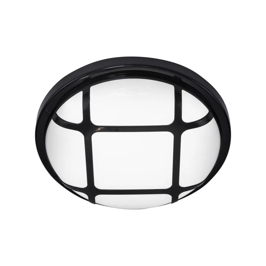 Okrągła lampa sufitowa LED 80W odporna na wilgoć, czarno-biała