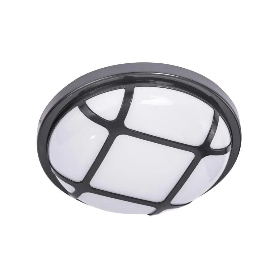 Okrągła lampa sufitowa LED 80W odporna na wilgoć, czarno-biała