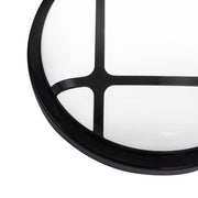 Okrągła lampa sufitowa LED 80W odporna na wilgoć, czarno-biała