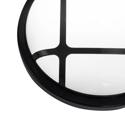Okrągła lampa sufitowa LED 80W odporna na wilgoć, czarno-biała