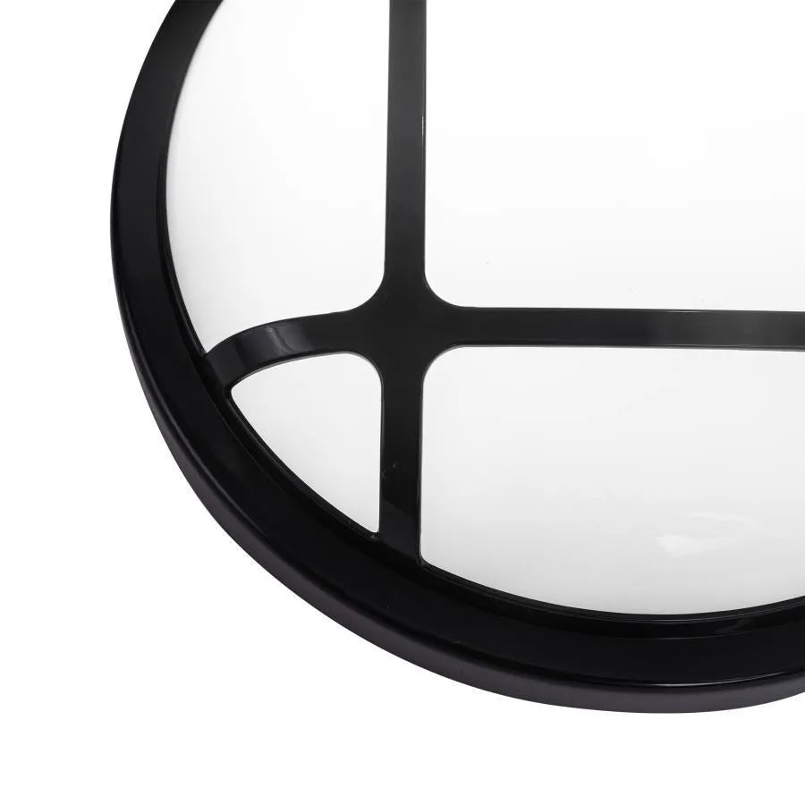 Okrągła lampa sufitowa LED 80W odporna na wilgoć, czarno-biała
