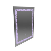 Prostokątne lustro LED, 60x80cm, rama dekoracyjna Basic Touch