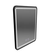 Lustro prostokątne LED 90x75cm Edge LUMINOUS Touch Defog System, czarna rama