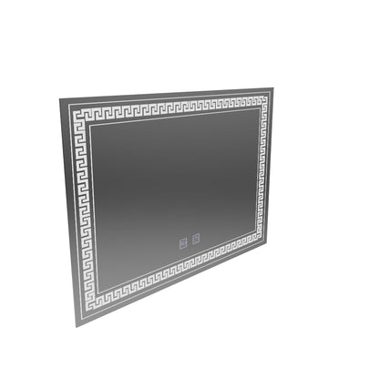 Prostokątne lustro LED 80x60 z systemem przeciwmgielnym Volta Touch 