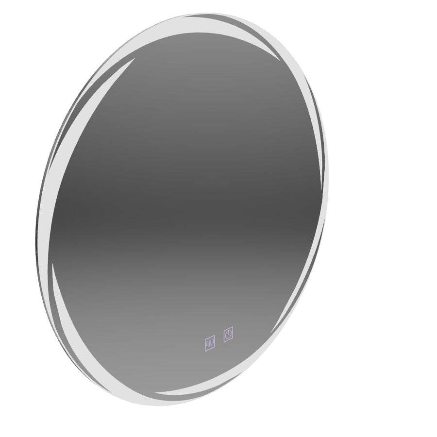 Okrągłe lustro LED 60 cm - Spirallus Touch Dimmable Defog System 