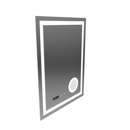 Manfred Touch LED Mirror Defog System, zegar i temperatura 60x80 cm Lupa kosmetyczna