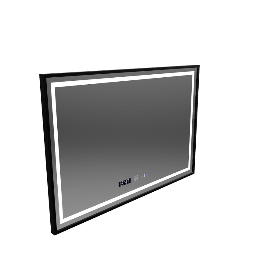 Prostokątne lustro LED 120x80cm Raggio Motion Glow Marcello Defog System Termometr i zegar Ściemnialny 