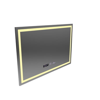 Lustro LED prostokątne 120x80cm Vérité MotionGlow Marcello, system przeciwmgielny, termometr i zegar, ściemnialne 