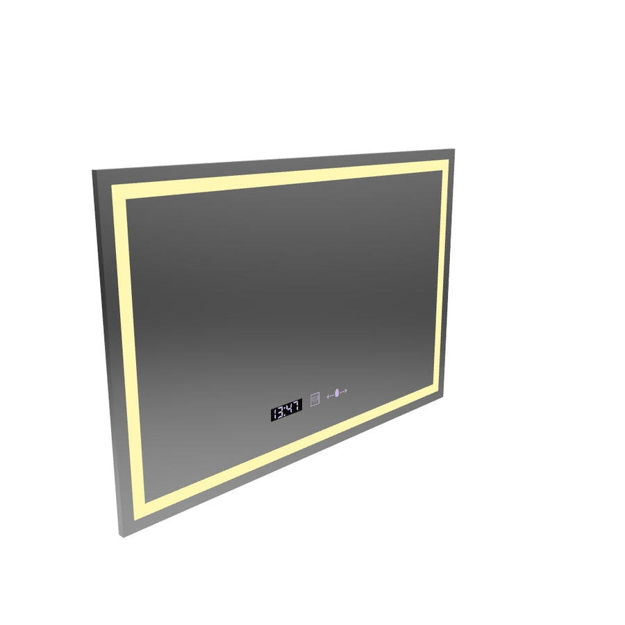Lustro LED prostokątne 120x80cm Vérité MotionGlow Marcello, system przeciwmgielny, termometr i zegar, ściemnialne 