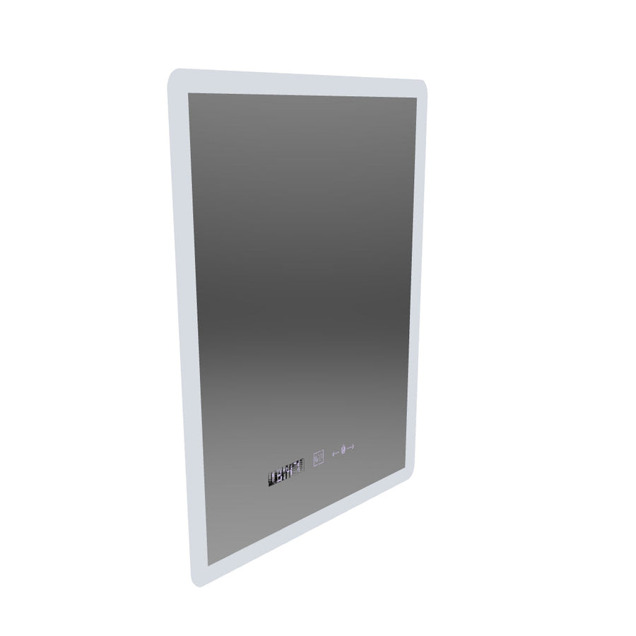 Prostokątne lustro LED 50x70cm Zampa Motion Blowlow Marcello System defracji zegara i delikatny termometr
