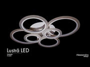 Żyrandol LED BETTY 82W z pilotem, 6 okręgów, światło zimne/ciepłe/neutralne, ściemnialny, biały