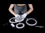 Żyrandol LED BETTY 44W z pilotem, 4 okręgi, światło zimne/ciepłe/neutralne, ściemnialny, biały