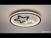 Żyrandol LED EMELIANA 57W z pilotem, gwiazda, światło zimne/ciepłe/neutralne, ściemnialny, czarny