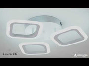 Żyrandol LED ERIKA 24W, 3 kwadraty, światło neutralne, biały 