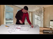 Żyrandol LED z pilotem GLORIOSA 96 W, 5 płatków, zimne/ciepłe/neutralne światło, ściemnialny, biały 