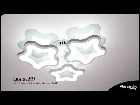 Żyrandol LED STELARIUM 22W, 3 gwiazdki, zimne światło, biały