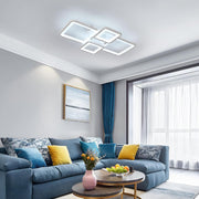 LED żyrandol z zdalnym sterowaniem Ella 85W, 4 kwadraty, zimno/gorące/neutralne światło, niestabilne, białe