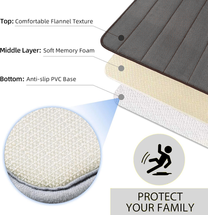 Zestaw 3 mat do kąpieli, 50x40 cm, niebieski, antypoślizgowy