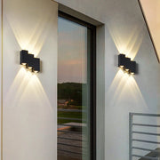 Kinkiet LED do użytku zewnętrznego i wewnętrznego, 4 źródła x 1W, IP65, ABS, Czarny, 3000K