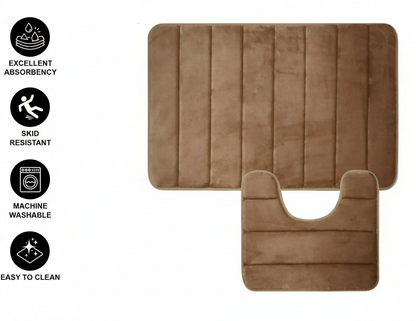 Zestaw 3 mat do kąpieli, 50x40 cm, niebieski, antypoślizgowy