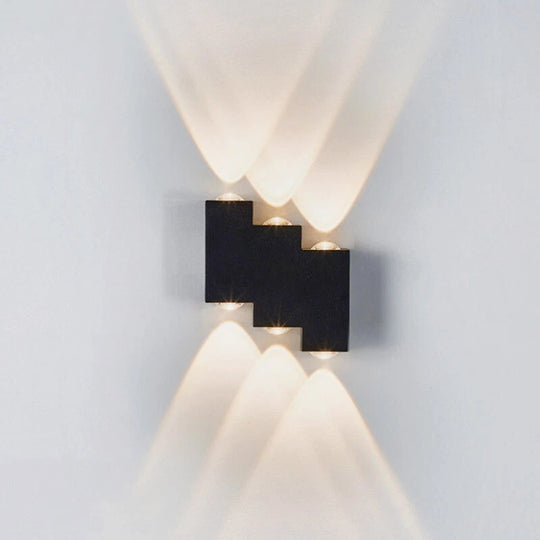 Kinkiet LED AX232, zewnętrzny, 6 źródeł, 6 W, czarny, 3000 K Kinkiety zewnętrzne Domyślny tytuł Alessandro Design