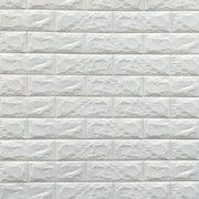 Zestaw 10x3D samoprzylepnych tapet Białe Cegły z miękkiej pianki, 70cm x 77cm x 2 mm