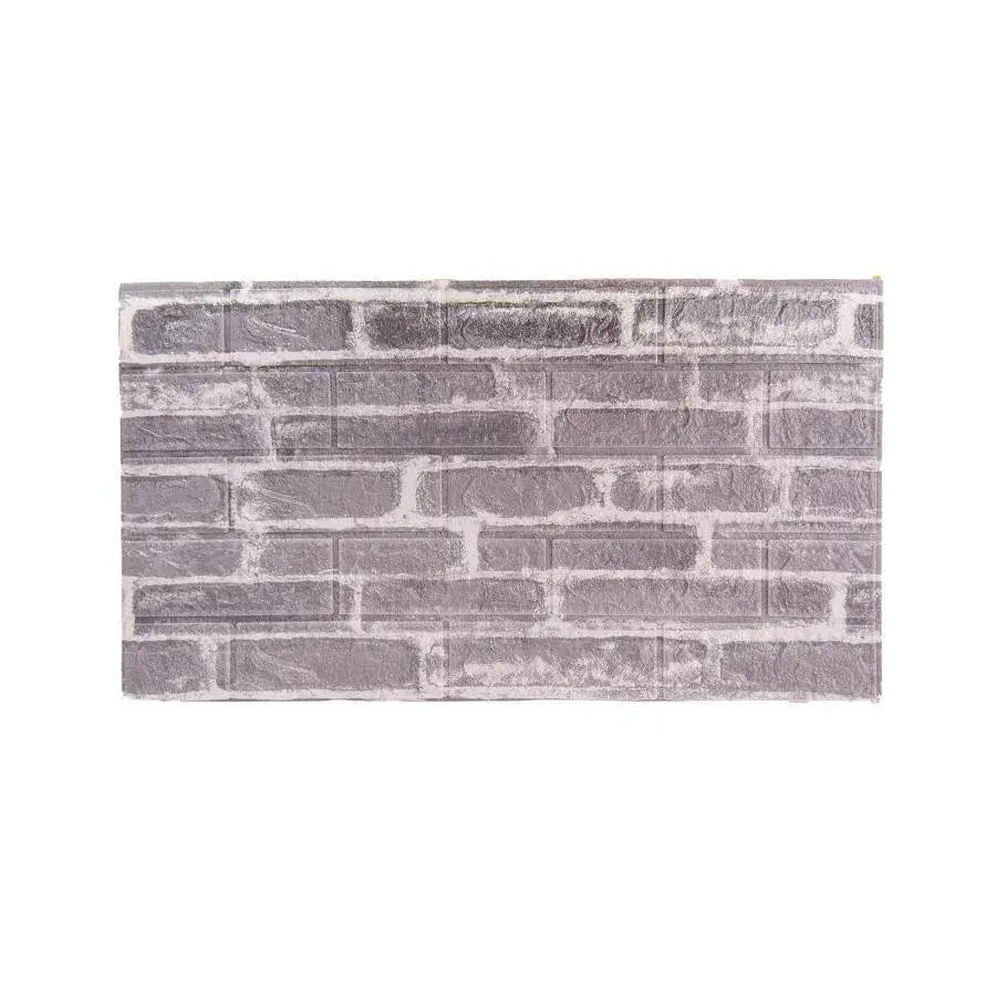 Zestaw 10x3D samoprzylepnych tapet w kształcie cegieł Szara miękka pianka, 77cm x 70cm x 6mm