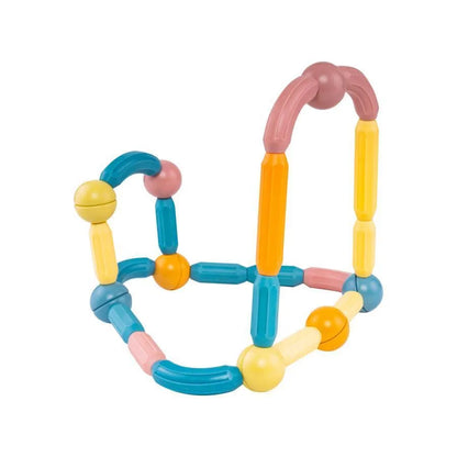 Zestaw puzzli Geometryczne kształty z magnesami, 54 elementy, plastik i magnesy