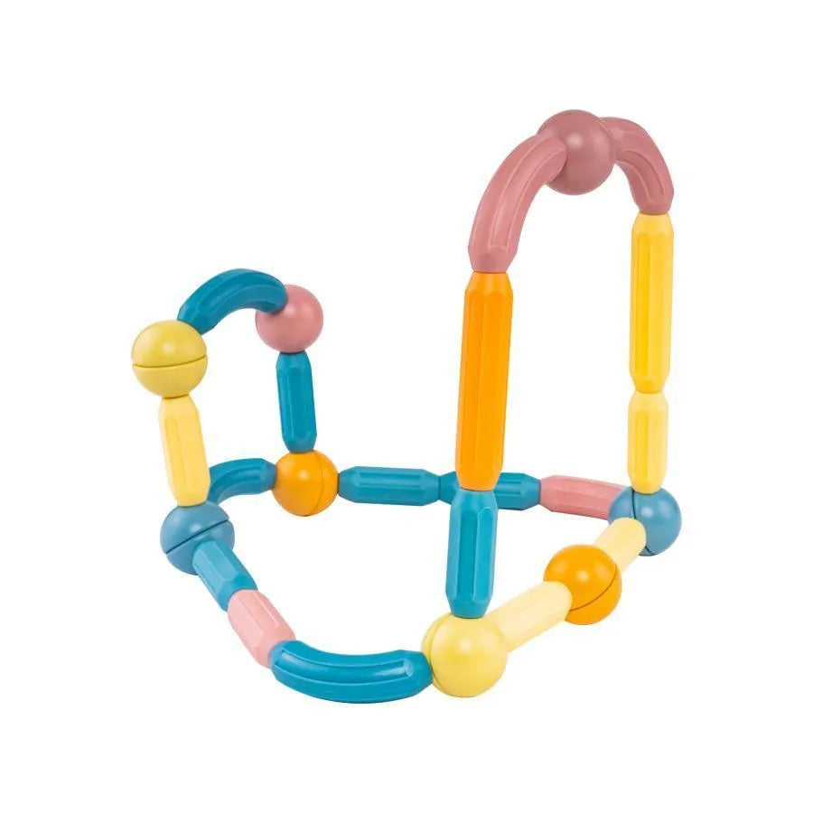 Zestaw puzzli Geometryczne kształty z magnesami, 54 elementy, plastik i magnesy