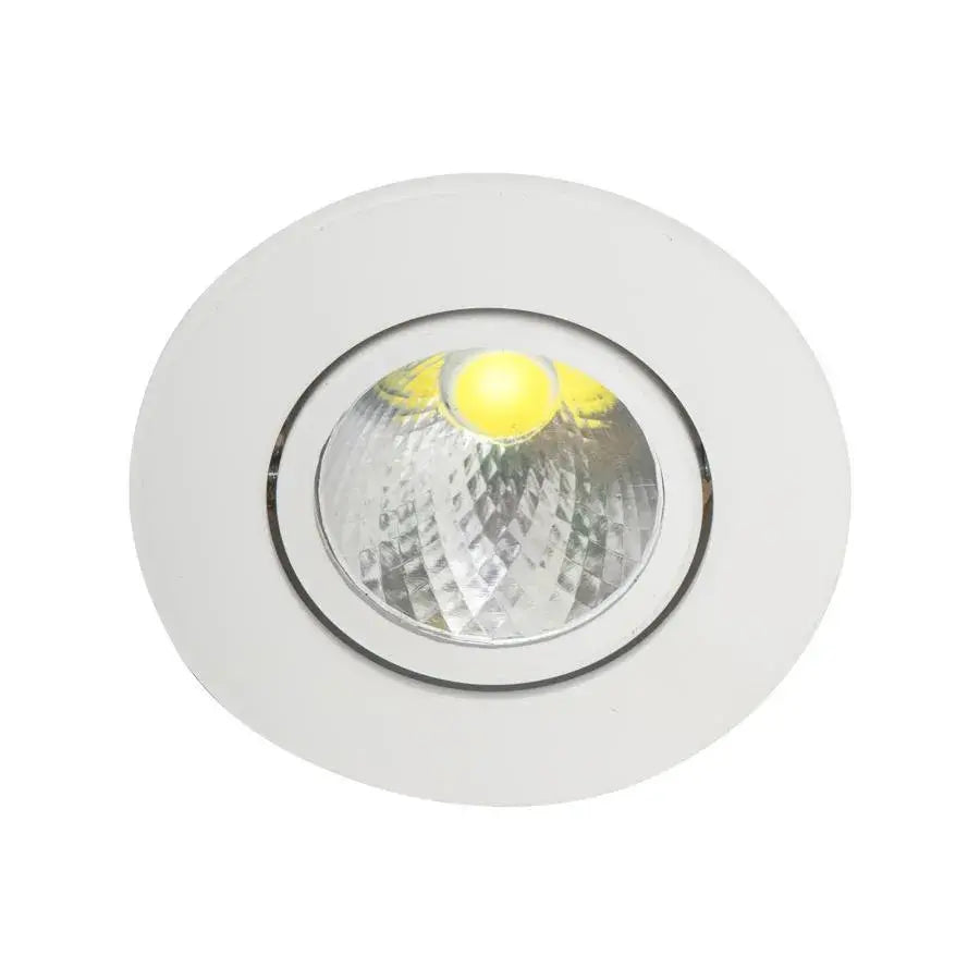 Reflektor LED wpuszczany, 3W, metalowy, biały