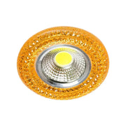 Wpuszczany reflektor LED, 3W, szkło, złoty 