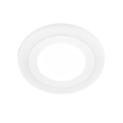 Okrągły reflektor LED, 9W, 3000K/6500K, trzy funkcje, wpuszczany, biały