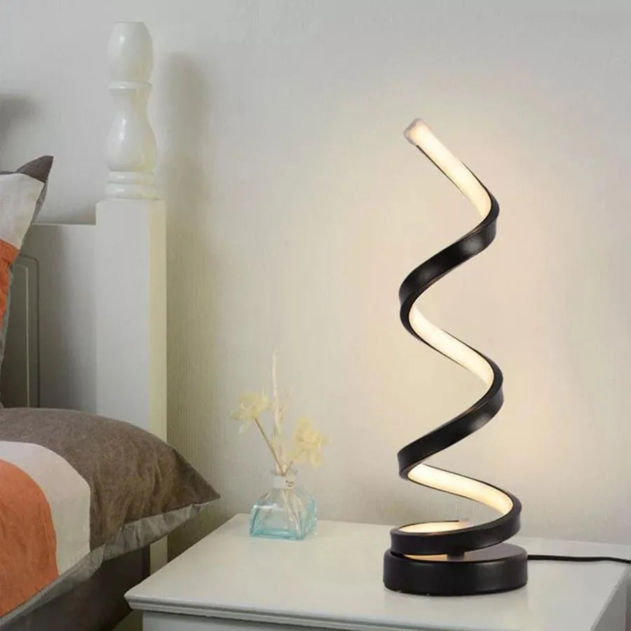 Lampa LED Afet 38W, Silikon i Metal, Czarna 